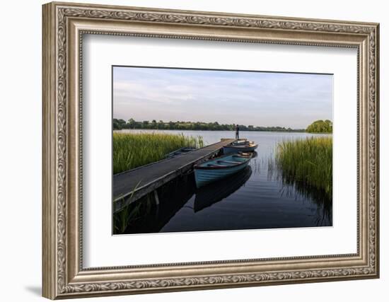 Fisherman, Upper Lough Erne, Co. Fermanagh, Ulster, Northern Ireland, United Kingdom, Europe-Carsten Krieger-Framed Photographic Print