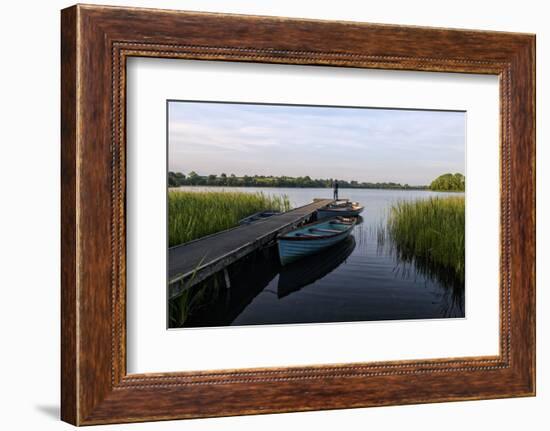 Fisherman, Upper Lough Erne, Co. Fermanagh, Ulster, Northern Ireland, United Kingdom, Europe-Carsten Krieger-Framed Photographic Print