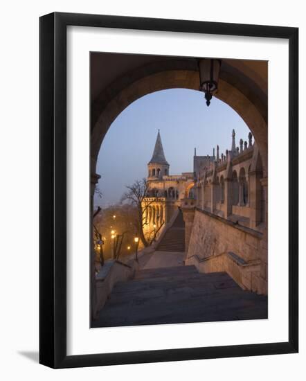 Fishermans Bastion, Castle Hill Area, Budapest, Hungary-Christian Kober-Framed Photographic Print