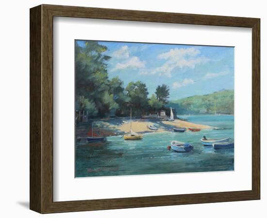 Fishermans Cove Salcombe, 2016-Jennifer Wright-Framed Giclee Print