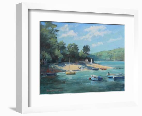 Fishermans Cove Salcombe, 2016-Jennifer Wright-Framed Giclee Print