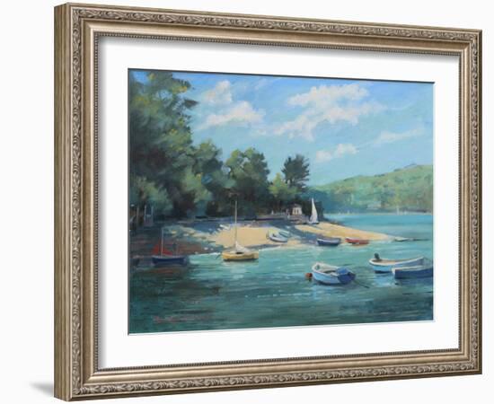 Fishermans Cove Salcombe, 2016-Jennifer Wright-Framed Giclee Print