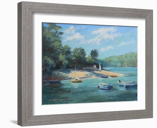 Fishermans Cove Salcombe, 2016-Jennifer Wright-Framed Giclee Print