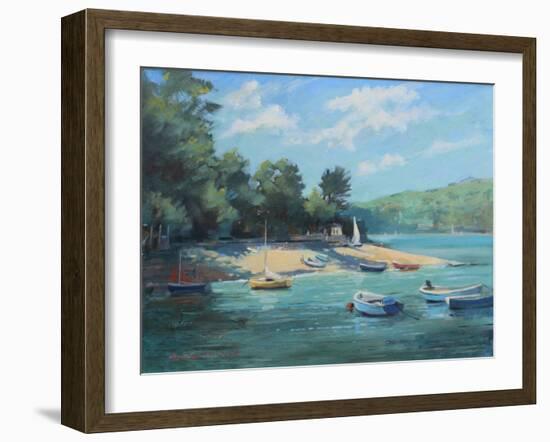 Fishermans Cove Salcombe, 2016-Jennifer Wright-Framed Giclee Print