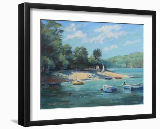 Fishermans Cove Salcombe, 2016-Jennifer Wright-Framed Giclee Print