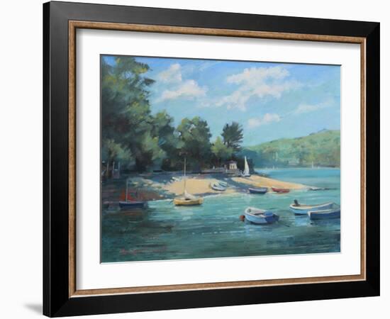 Fishermans Cove Salcombe, 2016-Jennifer Wright-Framed Giclee Print