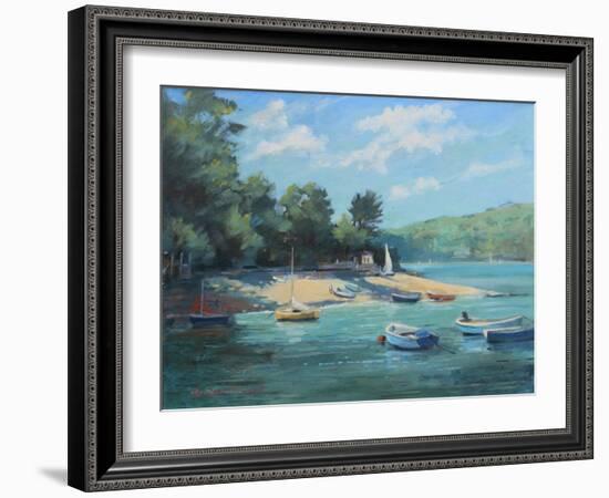 Fishermans Cove Salcombe, 2016-Jennifer Wright-Framed Giclee Print