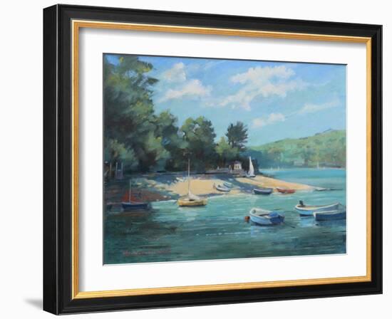 Fishermans Cove Salcombe, 2016-Jennifer Wright-Framed Giclee Print