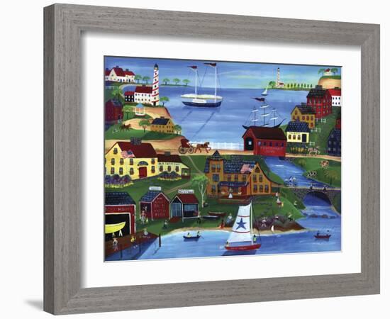 Fishermans Cove-Cheryl Bartley-Framed Giclee Print