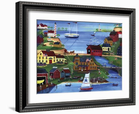 Fishermans Cove-Cheryl Bartley-Framed Giclee Print