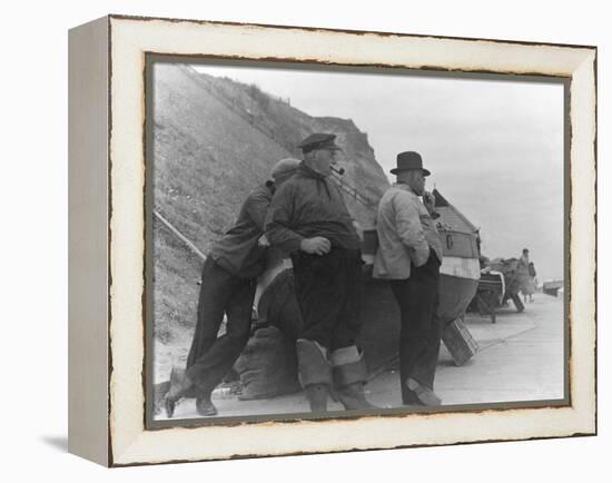 Fishermen at Overstrand-Staniland Pugh-Framed Premier Image Canvas