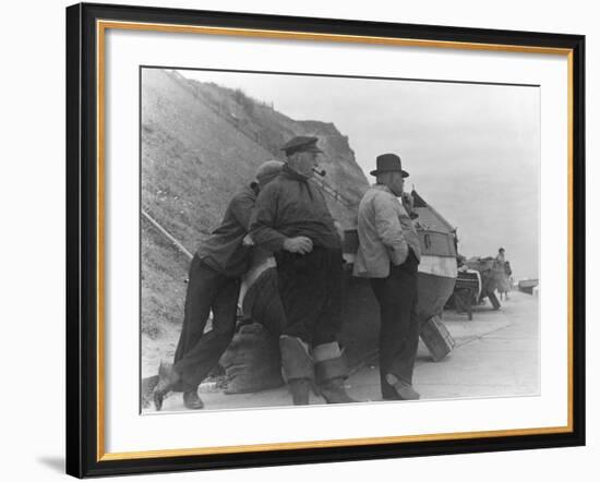 Fishermen at Overstrand-Staniland Pugh-Framed Photographic Print