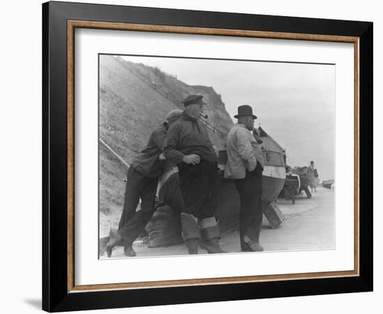 Fishermen at Overstrand-Staniland Pugh-Framed Photographic Print