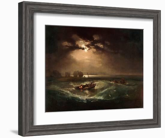 Fishermen at Sea, The Cholmeley Sea Piece, 1796-J M W Turner-Framed Giclee Print