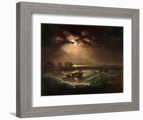 Fishermen at Sea, The Cholmeley Sea Piece, 1796-J M W Turner-Framed Giclee Print