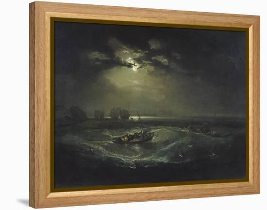 Fishermen at Sea-J. M. W. Turner-Framed Premier Image Canvas