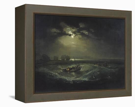 Fishermen at Sea-J. M. W. Turner-Framed Premier Image Canvas