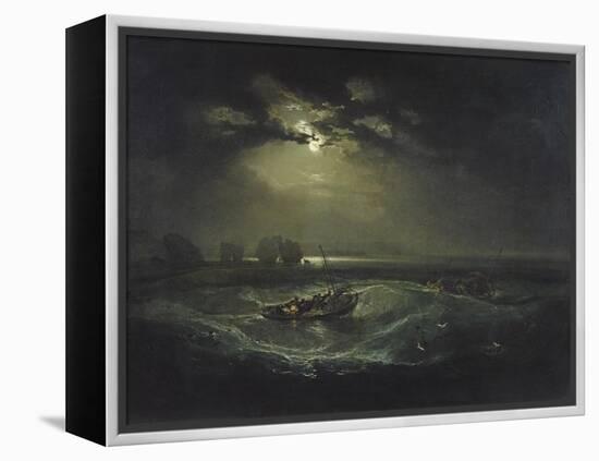 Fishermen at Sea-J. M. W. Turner-Framed Premier Image Canvas