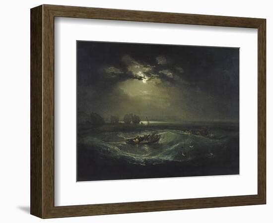 Fishermen at Sea-J. M. W. Turner-Framed Giclee Print