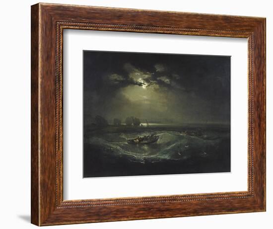 Fishermen at Sea-J. M. W. Turner-Framed Giclee Print