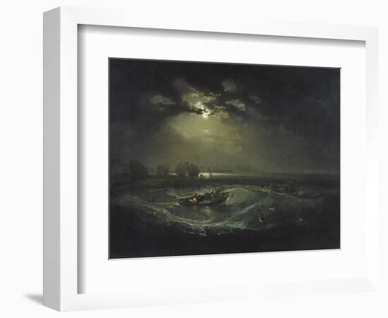 Fishermen at Sea-J. M. W. Turner-Framed Giclee Print