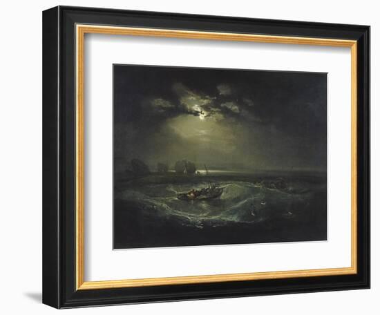 Fishermen at Sea-J. M. W. Turner-Framed Giclee Print