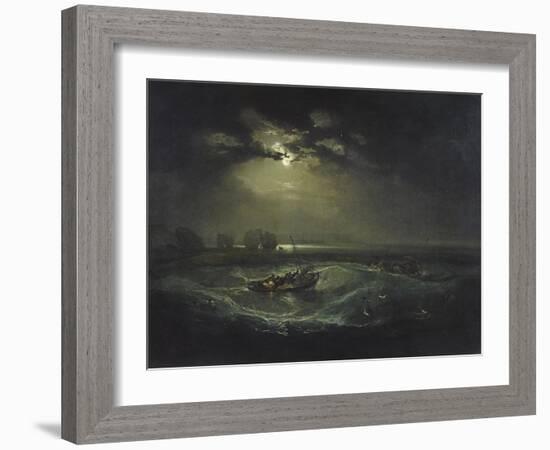 Fishermen at Sea-J. M. W. Turner-Framed Giclee Print