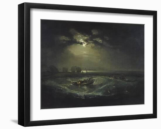 Fishermen at Sea-J. M. W. Turner-Framed Giclee Print