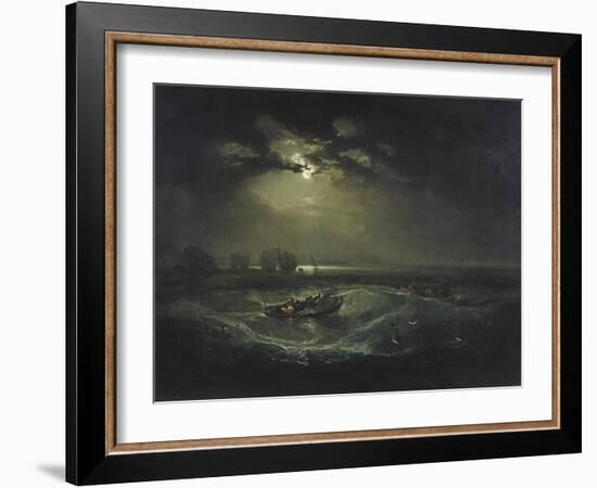 Fishermen at Sea-J. M. W. Turner-Framed Giclee Print