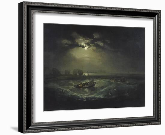 Fishermen at Sea-J. M. W. Turner-Framed Giclee Print