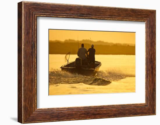 Fishermen Boating Toward the Laguna Madre, Texas, USA-Larry Ditto-Framed Photographic Print