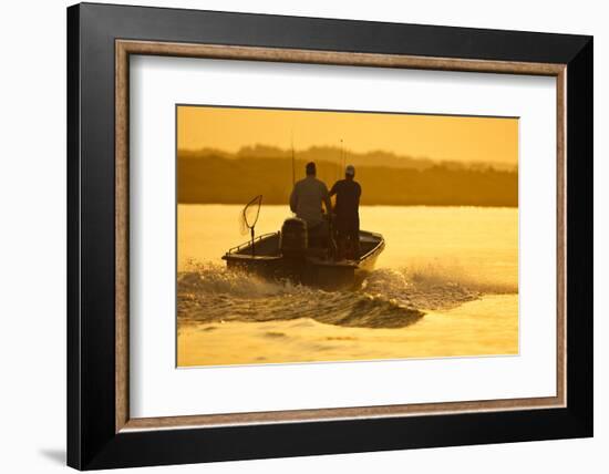 Fishermen Boating Toward the Laguna Madre, Texas, USA-Larry Ditto-Framed Photographic Print