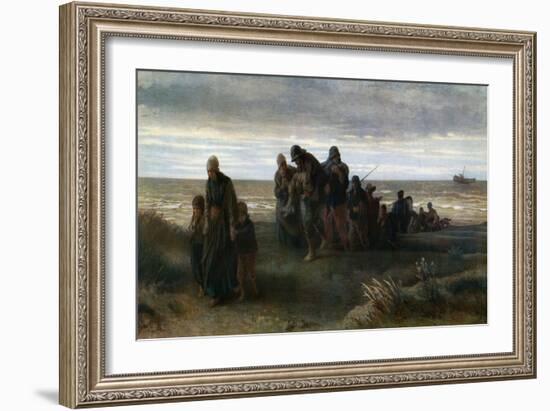 Fishermen Carrying a Drowned Man, C1861-Jozef Israels-Framed Giclee Print