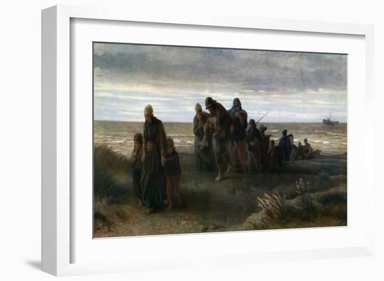 Fishermen Carrying a Drowned Man, C1861-Jozef Israels-Framed Giclee Print