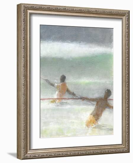 Fishermen Hauling Nets, 2015-Lincoln Seligman-Framed Giclee Print