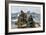 Fishermen in a Dory on the Grand Banks Off Newfoundland, c.1880-null-Framed Giclee Print