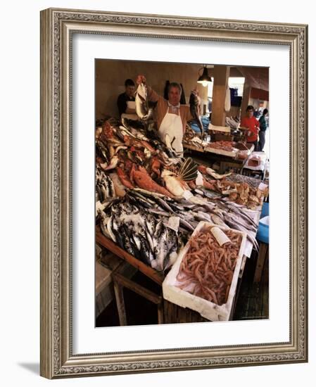 Fishermen in the Marsala Fish Market, Marsala, Sicily, Italy-Michael Newton-Framed Photographic Print