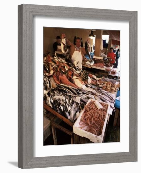 Fishermen in the Marsala Fish Market, Marsala, Sicily, Italy-Michael Newton-Framed Photographic Print