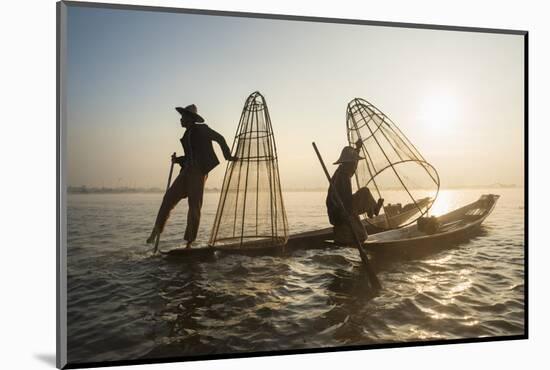 Fishermen, Inle Lake, Shan State, Myanmar (Burma), Asia-Janette Hill-Mounted Photographic Print