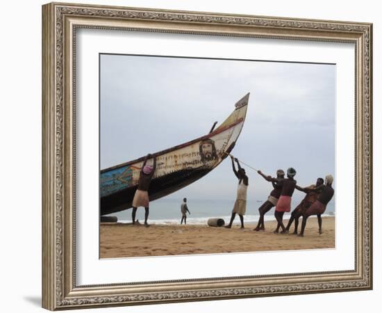 Fishermen, Kerala, India-Ivan Vdovin-Framed Photographic Print