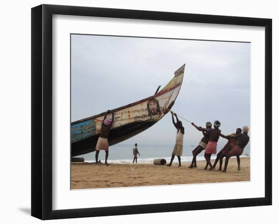 Fishermen, Kerala, India-Ivan Vdovin-Framed Photographic Print