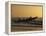 Fishermen Launch their Boat into the Atlantic Ocean at Sunset-Amar Grover-Framed Premier Image Canvas