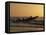 Fishermen Launch their Boat into the Atlantic Ocean at Sunset-Amar Grover-Framed Premier Image Canvas