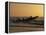 Fishermen Launch their Boat into the Atlantic Ocean at Sunset-Amar Grover-Framed Premier Image Canvas