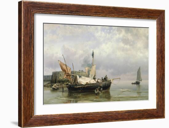 Fishermen near Rotterdam, Holland-Hermanus Koekkoek-Framed Giclee Print