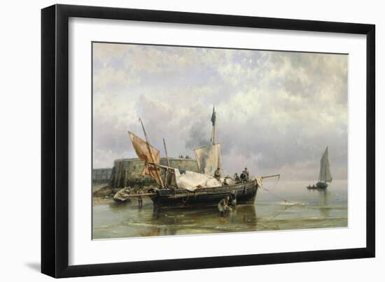 Fishermen near Rotterdam, Holland-Hermanus Koekkoek-Framed Giclee Print