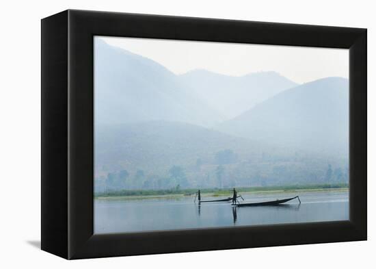 Fishermen on Inle Lake, Myanmar (Burma), Asia-Alex Treadway-Framed Premier Image Canvas