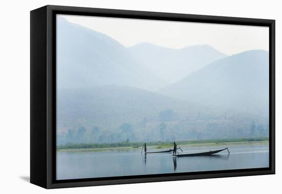 Fishermen on Inle Lake, Myanmar (Burma), Asia-Alex Treadway-Framed Premier Image Canvas