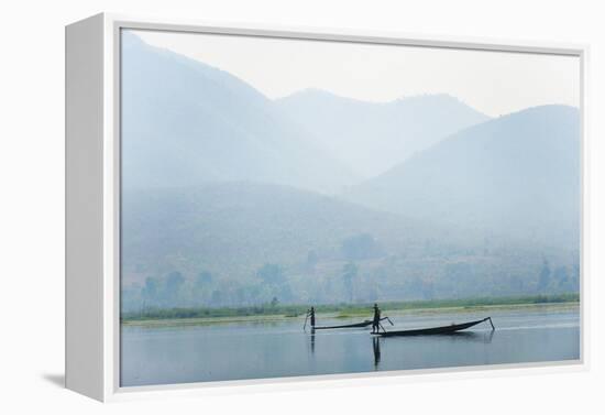 Fishermen on Inle Lake, Myanmar (Burma), Asia-Alex Treadway-Framed Premier Image Canvas