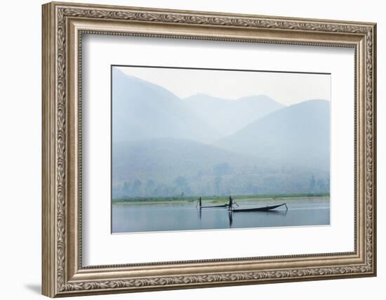 Fishermen on Inle Lake, Myanmar (Burma), Asia-Alex Treadway-Framed Photographic Print